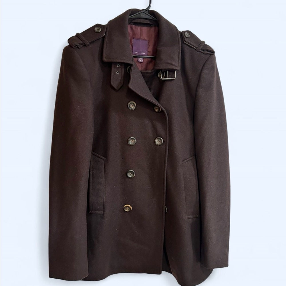 Ted Baker Brown Double-Breasted Jacket
